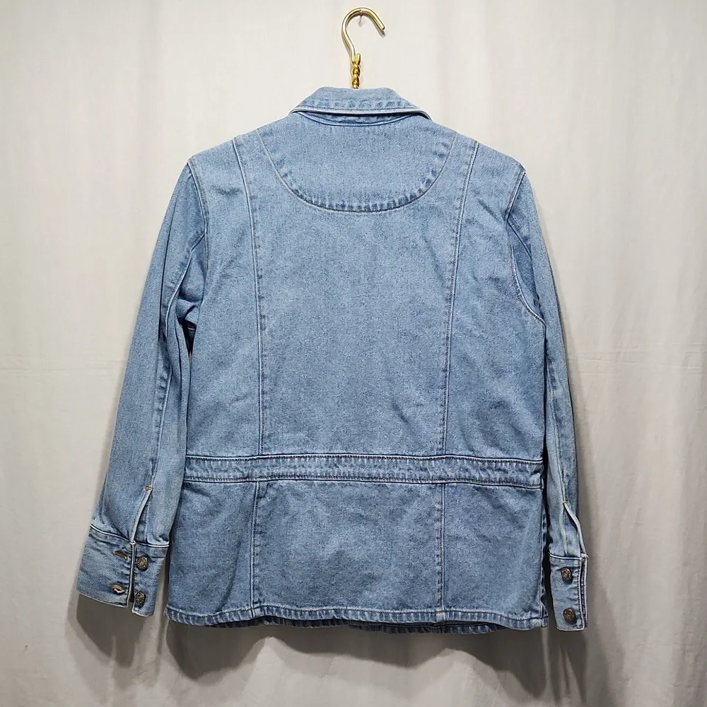 Denim Button Front Jacket - Picture 2 of 6
